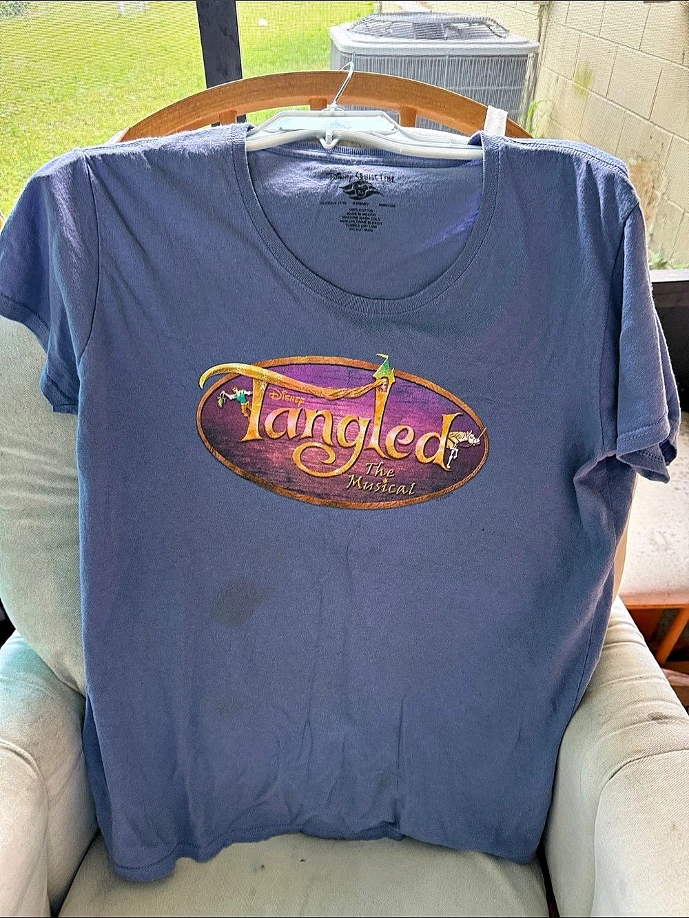 Disney Tangled The Musical Graphic Short Sleeve Tee in Purple